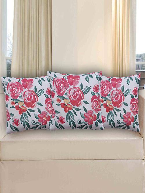 texstylers rversible assorted thick cotton block printed 16x16 inches jaipuri print cushion cover(pack of 3) - 18138388 - Very Small Image - 1