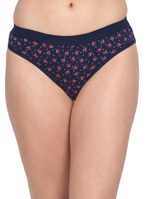 navy blue cotton regular panty - 18138575 - Very Small Image - 1
