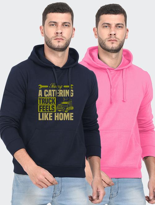 set of two chest print hooded sweatshirt - 18138656 - Very Small Image - 1