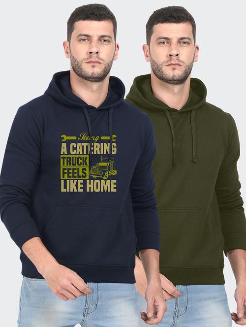 set of two chest print hooded sweatshirt - 18138660 - Very Small Image - 1