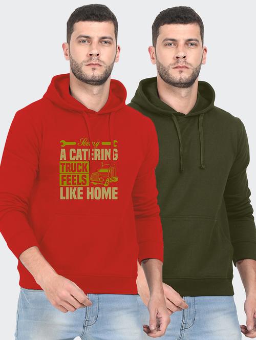 set of two chest print hooded sweatshirt - 18138670 - Very Small Image - 1