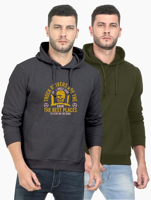 multi colored fleece chest print sweatshirt - 18139037 - Very Small Image - 1
