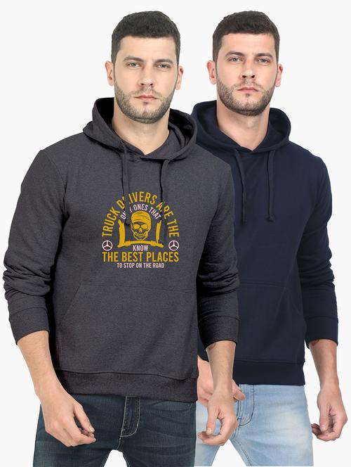 multi colored fleece chest print sweatshirt - 18139039 - Very Small Image - 1