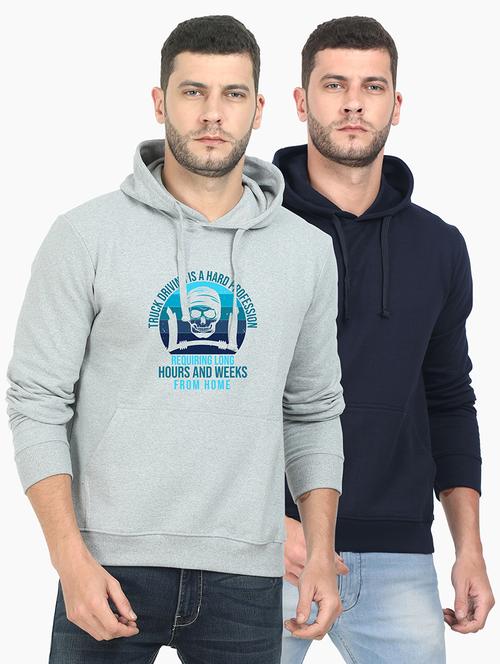 multi colored fleece chest print sweatshirt - 18139204 - Very Small Image - 1