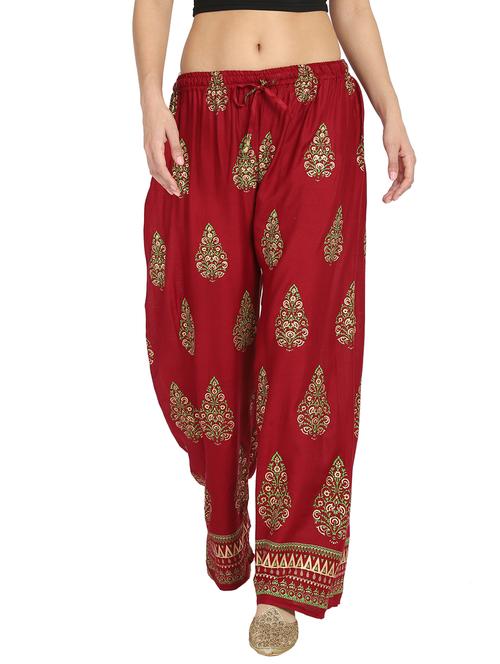 red printed palazzo - 18139761 - Very Small Image - 1