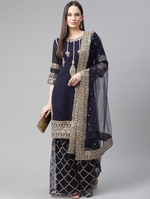 embroidered unstitched suit set - 18139957 - Very Small Image - 1