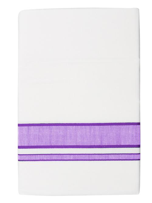 traditional men's 2 mtr white dhoti - 18141382 - Very Small Image - 1