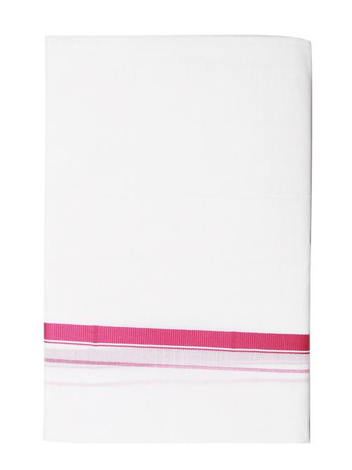 traditional men's 2 mtr white dhoti - 18141449 - Very Small Image - 1