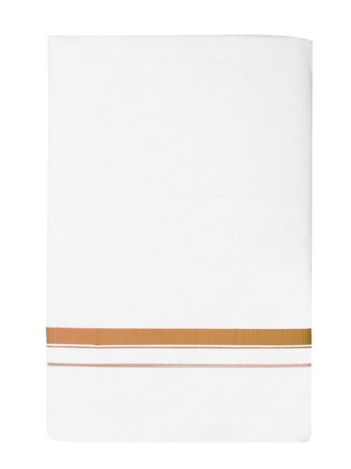 traditional men's 2 mtr white dhoti - 18141515 - Very Small Image - 1