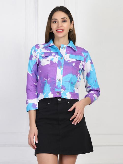 tie and die denim summer jacket - 18141607 - Very Small Image - 1