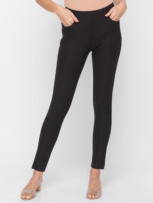 high rise ankle length jeggings - 18141960 - Very Small Image - 1