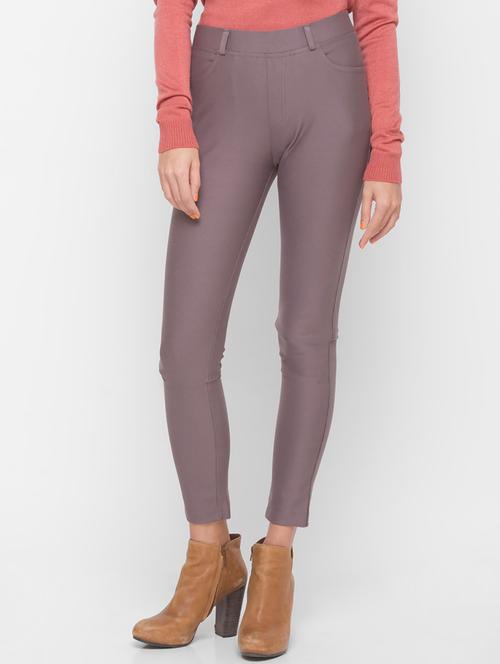 high rise ankle length jeggings - 18141961 - Very Small Image - 1