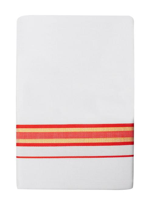 traditional men's 2 mtr white dhoti - 18142357 - Very Small Image - 1