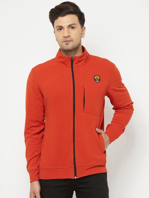 orange polyester biker jacket - 18142393 - Very Small Image - 1