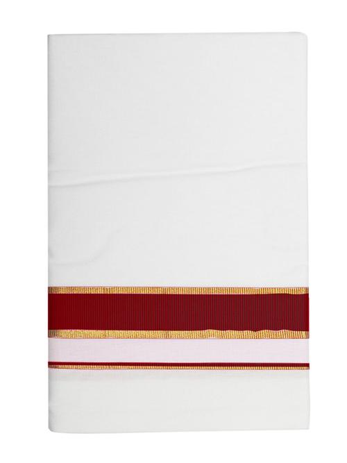 traditional men's 2 mtr white dhoti - 18142437 - Very Small Image - 1