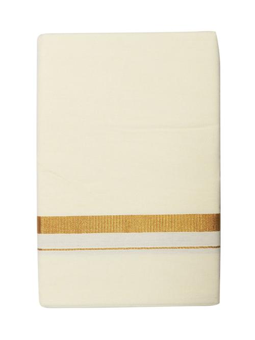 traditional men's 1 mtr white dhoti - 18142579 - Very Small Image - 1