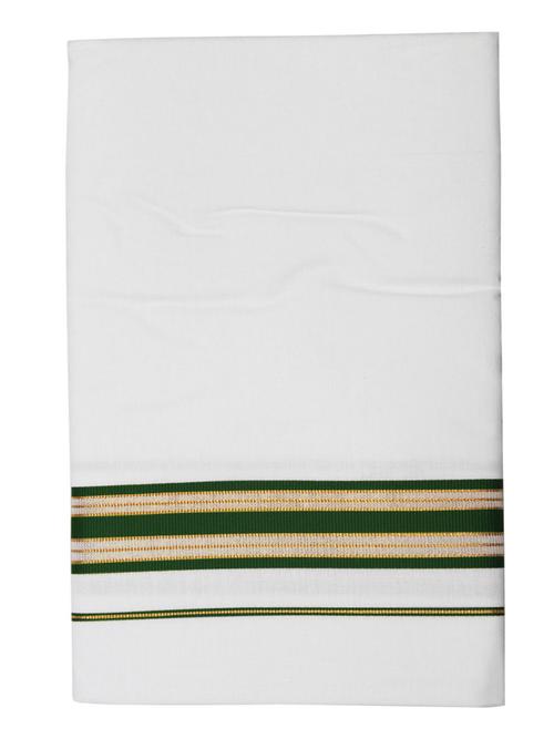 traditional men's 1 mtr white dhoti - 18142599 - Very Small Image - 1
