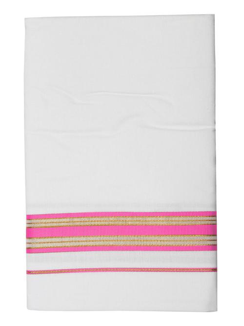 traditional men's 1 mtr white dhoti - 18142602 - Very Small Image - 1