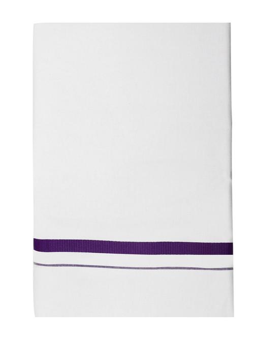 traditional men's 2 mtr white dhoti - 18142630 - Very Small Image - 1