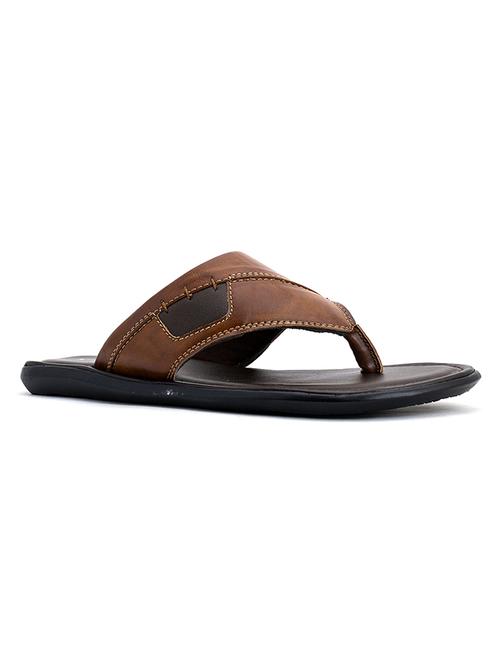 brown synthetic & mesh slip on slippers - 18143576 - Very Small Image - 1