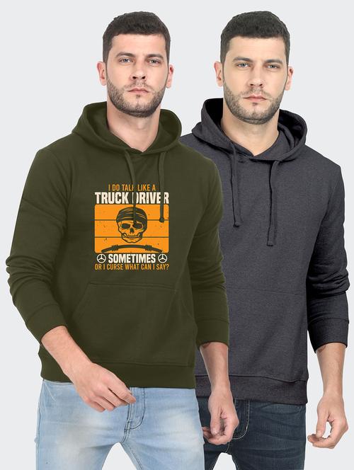 multi colored fleece chest print sweatshirt - 18144287 - Very Small Image - 1