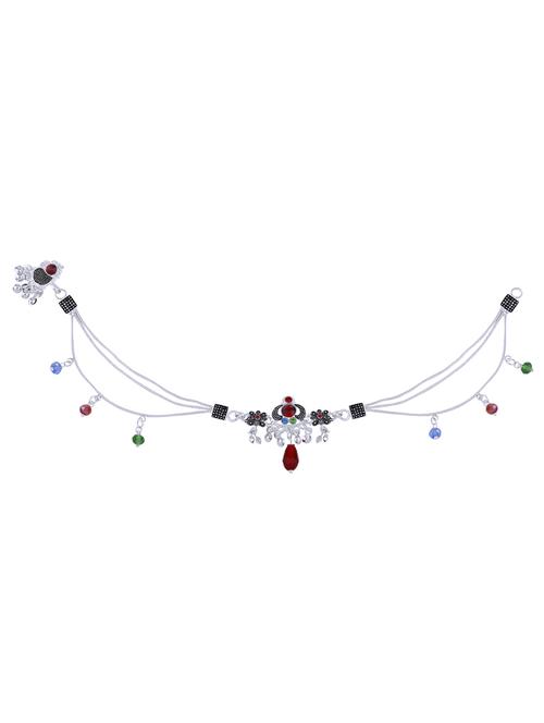 silver metal anklets and payal - 18145224 - Very Small Image - 1