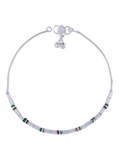 silver metal anklets and payal - 18145239 - Very Small Image - 1