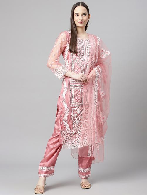 embroidered unstitched suit set - 18145248 - Very Small Image - 1