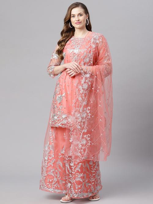 embroidered unstitched suit set - 18145272 - Very Small Image - 1