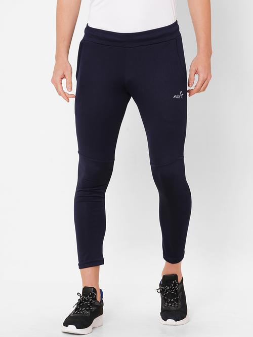 navy blue polyester blend joggers track pant - 18145499 - Very Small Image - 1