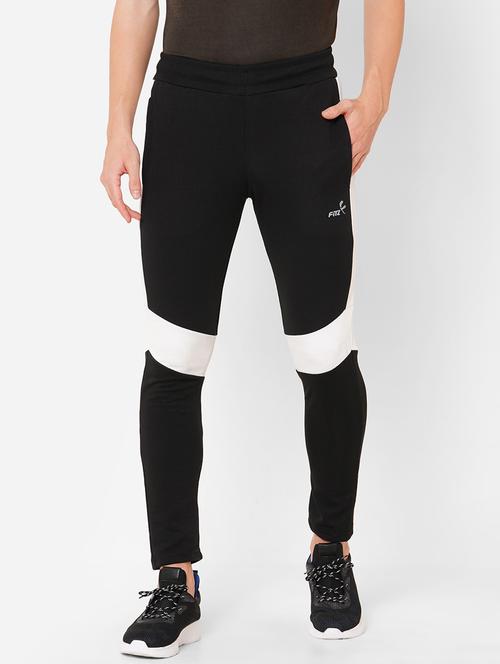black polyester blend joggers track pant - 18145502 - Very Small Image - 1