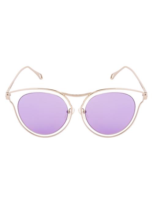 ted smith uv protected cat eye women's sunglasses - (ts-877s_sil|65|purple color lens) - 18146296 - Very Small Image - 1