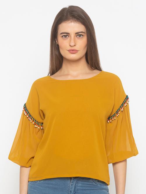 lace detail solid top - 18146818 - Very Small Image - 1
