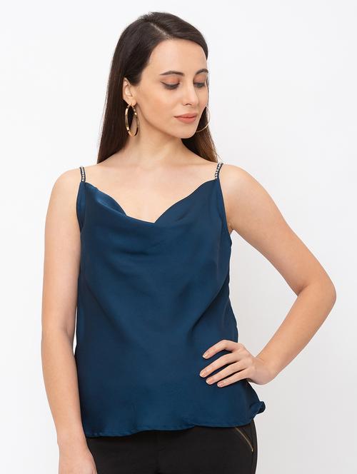 cowl neck solid top - 18146840 - Very Small Image - 1