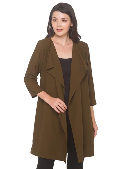 olive georgette wrap dress - 18146921 - Very Small Image - 1