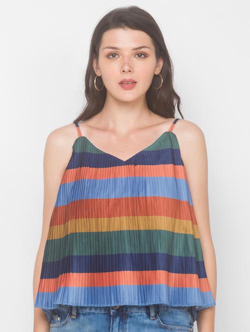 multi colored crepe regular top - 18146970 - Very Small Image - 1