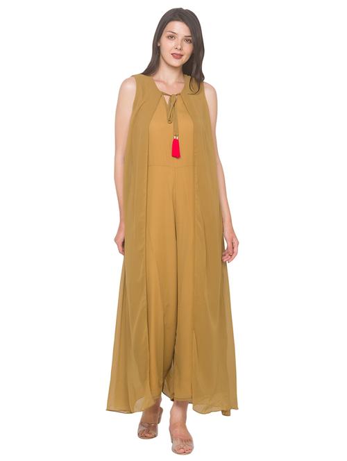 neutral georgette full leg jumpsuit - 18146973 - Very Small Image - 1