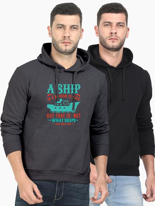 set of 2 chest printed sweatshirt - 18147312 - Very Small Image - 1