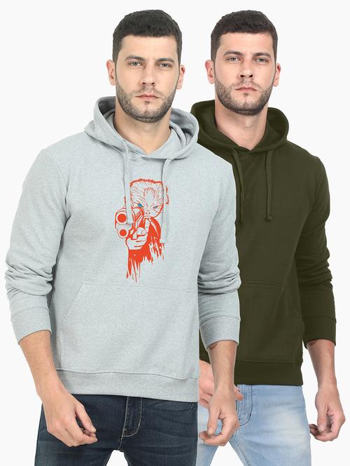 set of 2 chest print sweatshirt - 18149082 - Very Small Image - 1