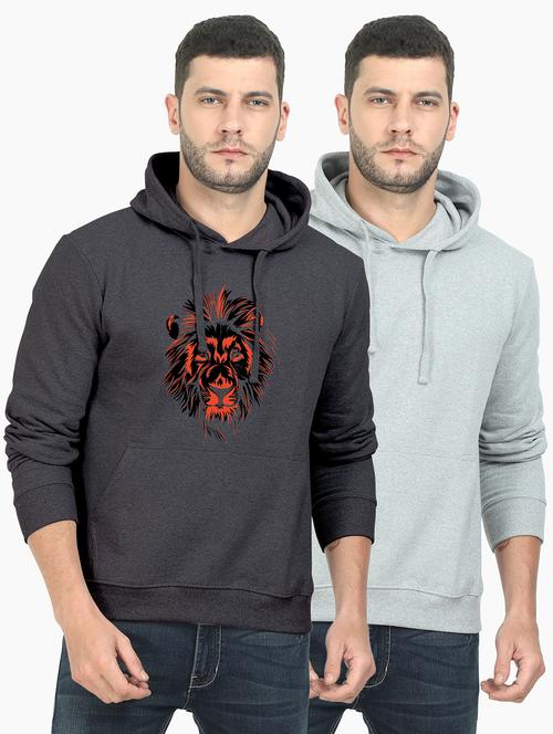 set of 2 chest print sweatshirt - 18149134 - Very Small Image - 1