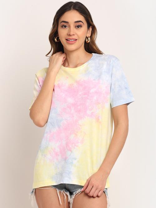 round neck tie & dye tee - 18149281 - Very Small Image - 1