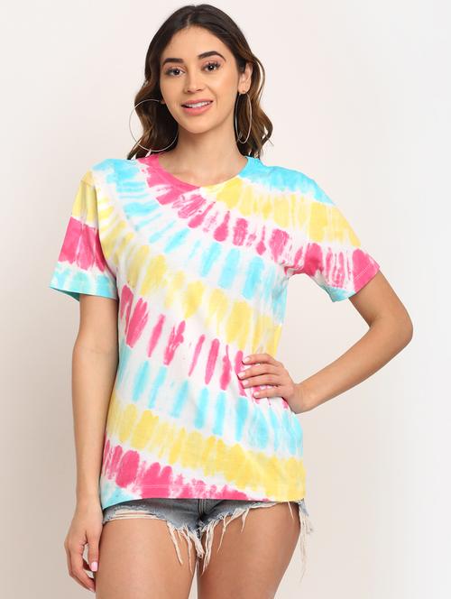 round neck tie & dye tee - 18149290 - Very Small Image - 1