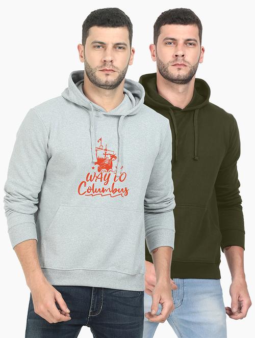 multi colored fleece chest print sweatshirt - 18149321 - Very Small Image - 1