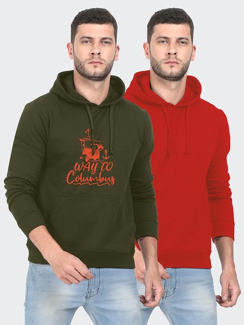 multi colored fleece chest print sweatshirt - 18149340 - Very Small Image - 1