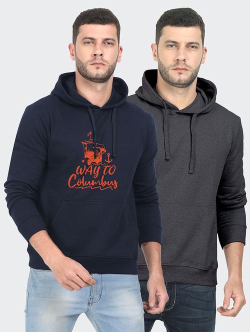 multi colored fleece chest print sweatshirt - 18149355 - Very Small Image - 1