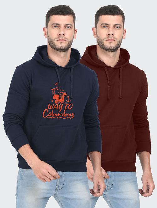 multi colored fleece chest print sweatshirt - 18149358 - Very Small Image - 1