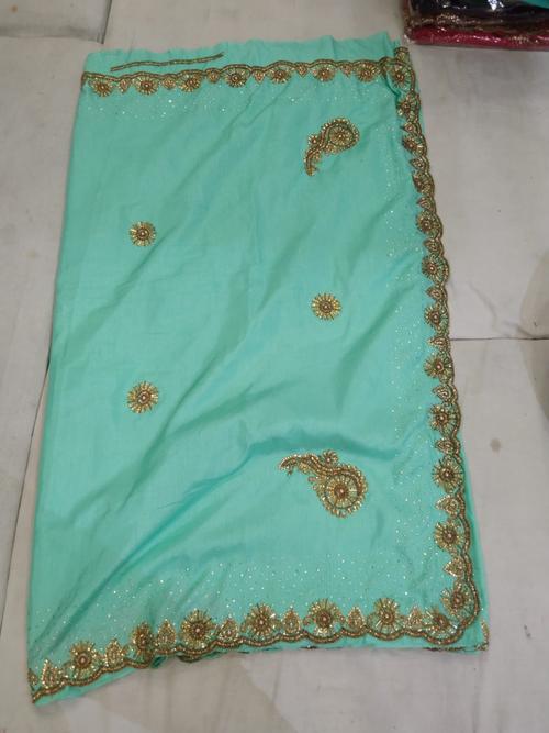 sky blue georgette saree - 18150649 - Very Small Image - 1