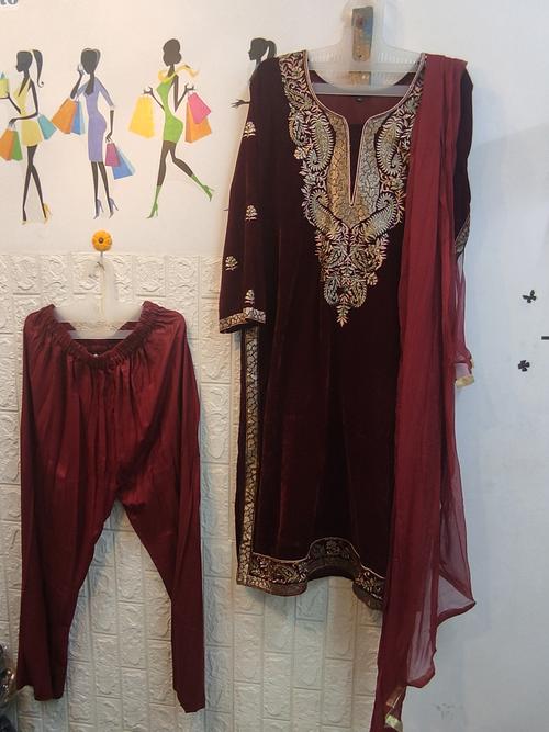 ladies kurti with palazzo and dupatta - 18150724 - Very Small Image - 1