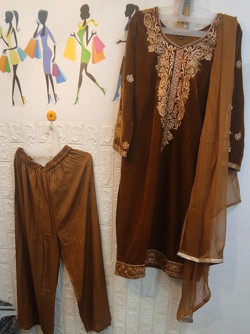 ladies kurti with palazzo and dupatta - 18150726 - Very Small Image - 1