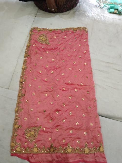 light pink geogratte saree - 18150852 - Very Small Image - 1